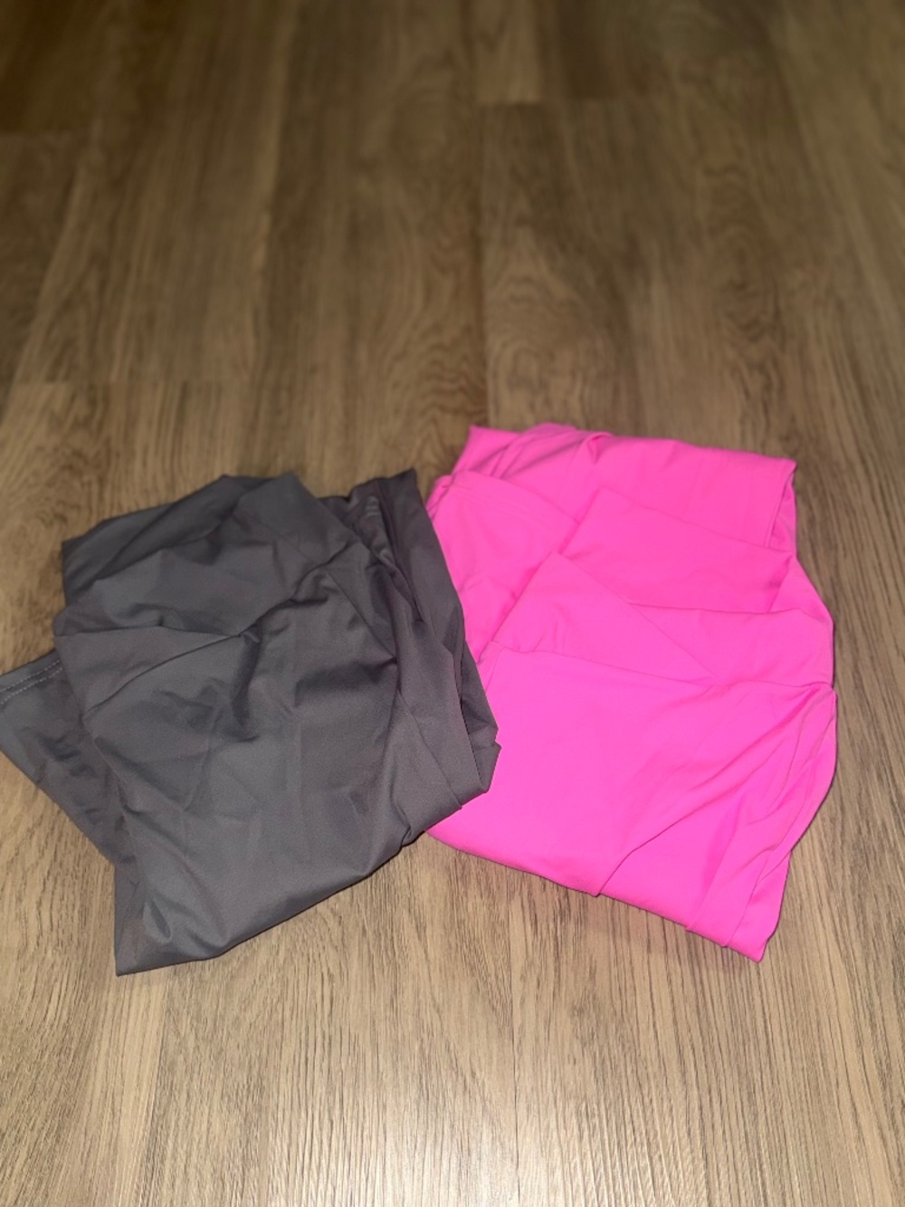 Hot Pink Gray Crossover Flare Leggings Bundle Large Yoga Pilates Athleisure